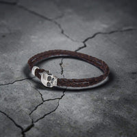 SKULL LEATHER BRACELET