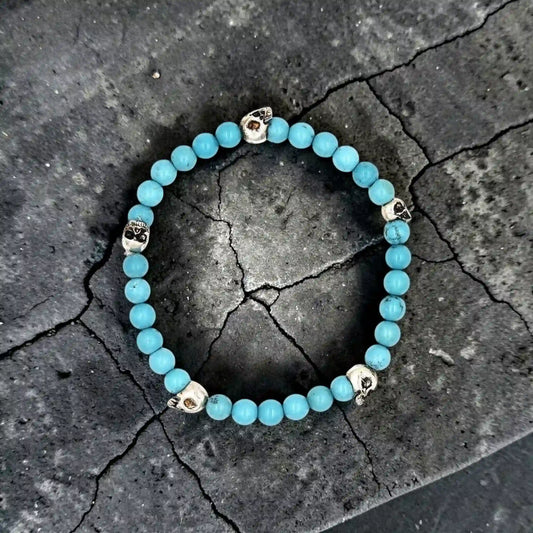 5 SKULLS TURQUESA FINA ELASTIC