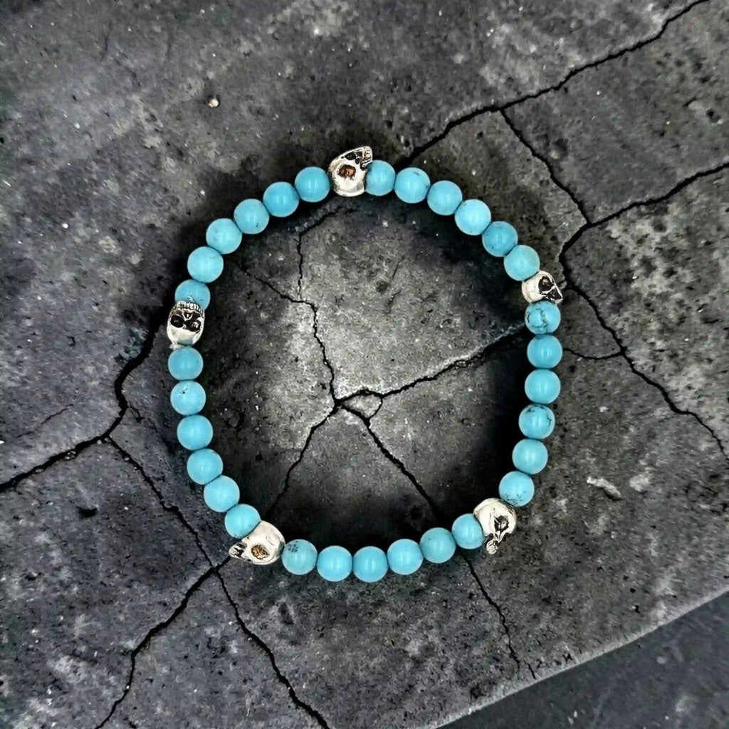 5 SKULLS TURQUESA FINA ELASTIC