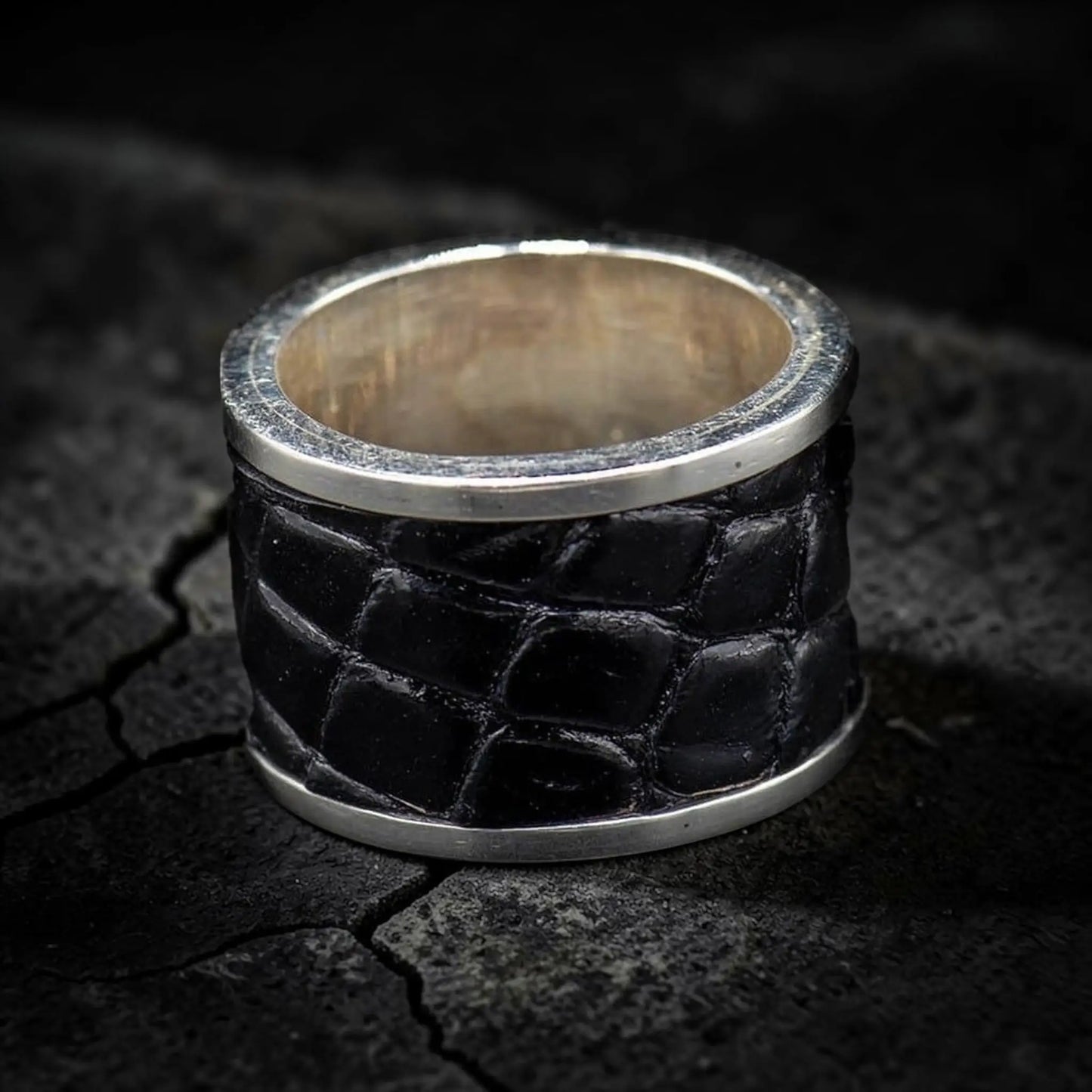 CROCODILE SKIN RING