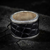 CROCODILE SKIN RING