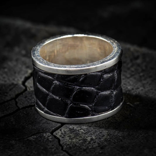 CROCODILE SKIN RING