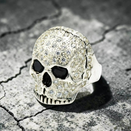 SKULL JOE WHITE STONE RING