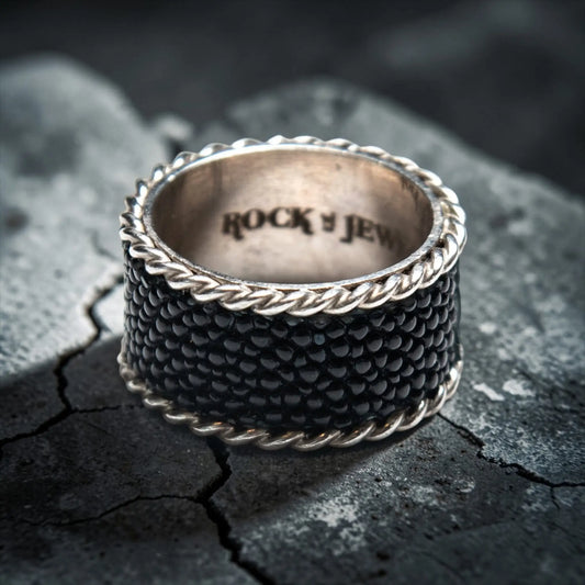 STINGRAY SKIN RING WIDE
