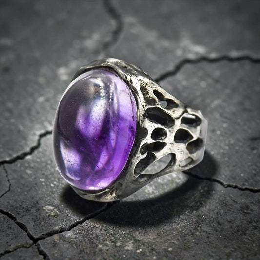 KING SALOMON AMETHYST STONE RING