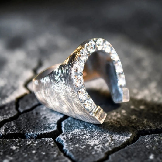 HORSESHOE RING ZIRCONIA BLANCA