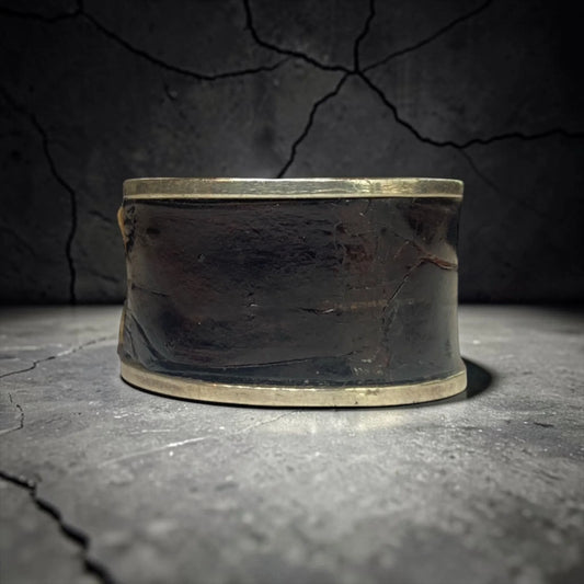 MARRONE CROCODILE SKIN RING