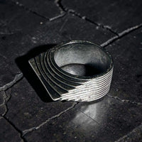 STRIPED TRIANGLE RING