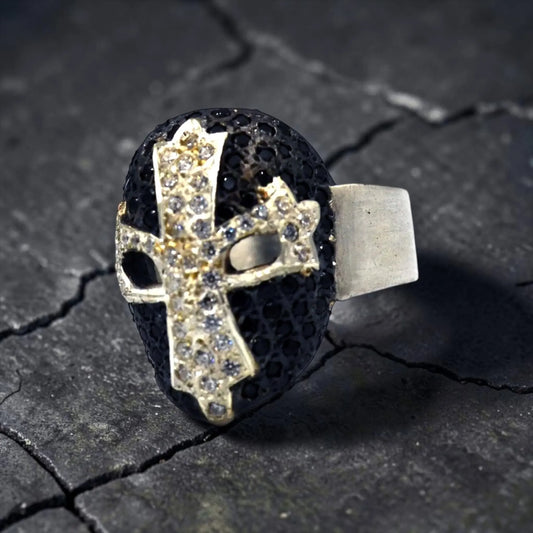 CROSS MASK LUCHA LIBRE (ZIRCONIA NEGRA)