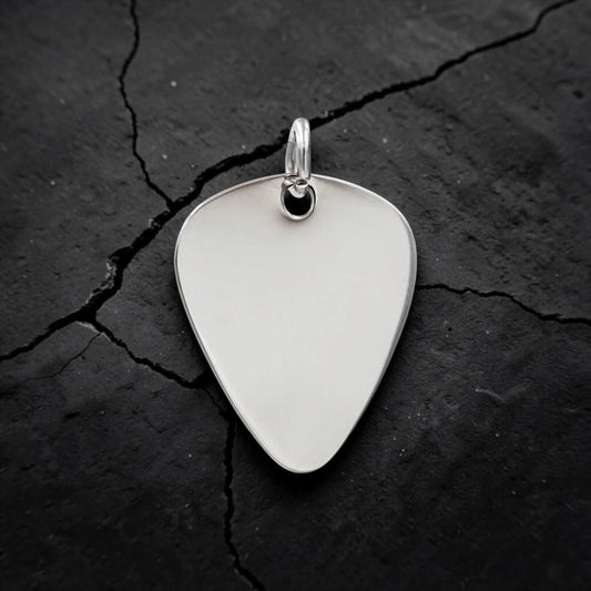 POLISHED SILVER GUITAR PICK