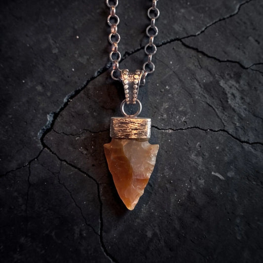 STONE ANCIENT ARROWHEAD PENDANT