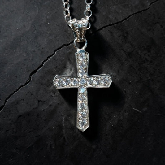 SMALL CROSS ZIRCONIA BLANCA