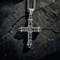 HEART CROSS ZIRCONIA NEGRA