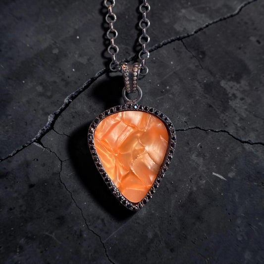 RJ GUITAR PICK ZIRCONIA NEGRA NARANJA