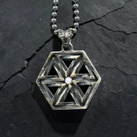 HEXAGONAL TRIQUETA STONE PENDANT