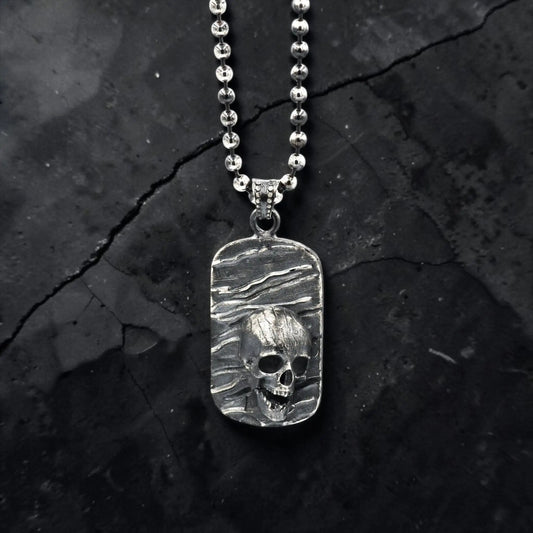 SKULL PLAQUE DOG TAG