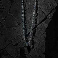 SKULL SILVER LINK NECKLACE