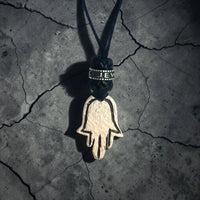 LEATHER AMULET HAMSA HAND