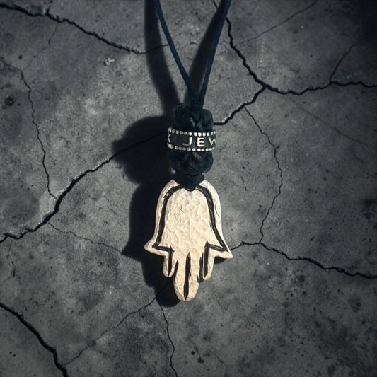 LEATHER AMULET HAMSA HAND