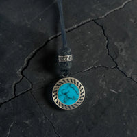 LEATHER AMULET STONE