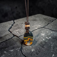 STONE LEATHER NECKLACE AGATHA