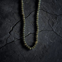 ONE SKULL FLAKED PIRITE NECKLACE