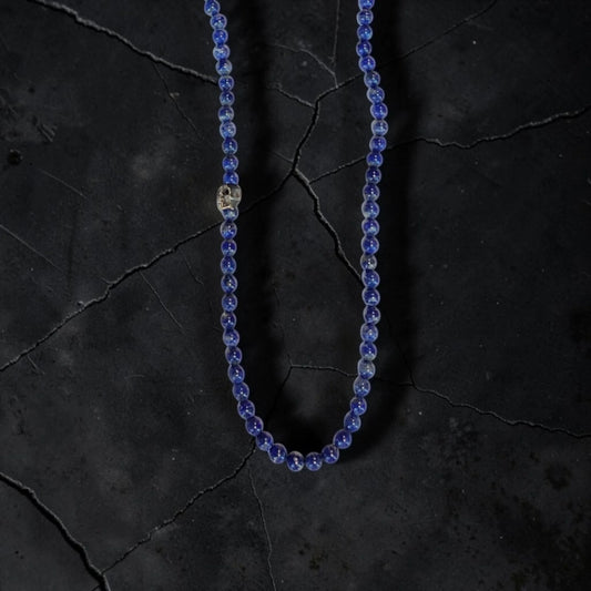 ONE SKULL LAPISLAZULI NECKLACE
