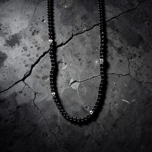 OBSIDIAN BEADS SKULL