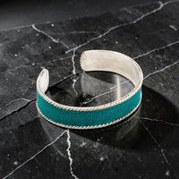 BLUE STINGRAY SKIN CUFF WIDE