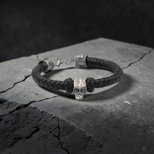 SKULL LEATHER BRACELET