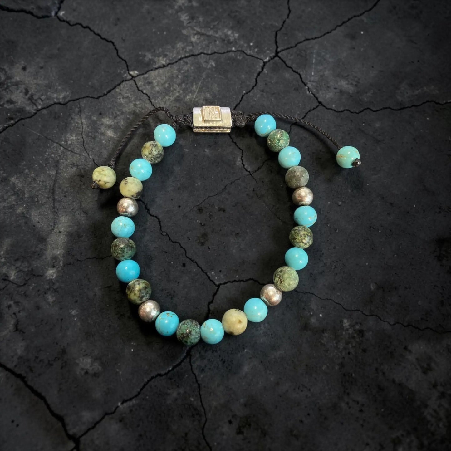 5 BALL COMBINED BEADS AFRICAN TURQUOISE AND FINE TURQUOISE