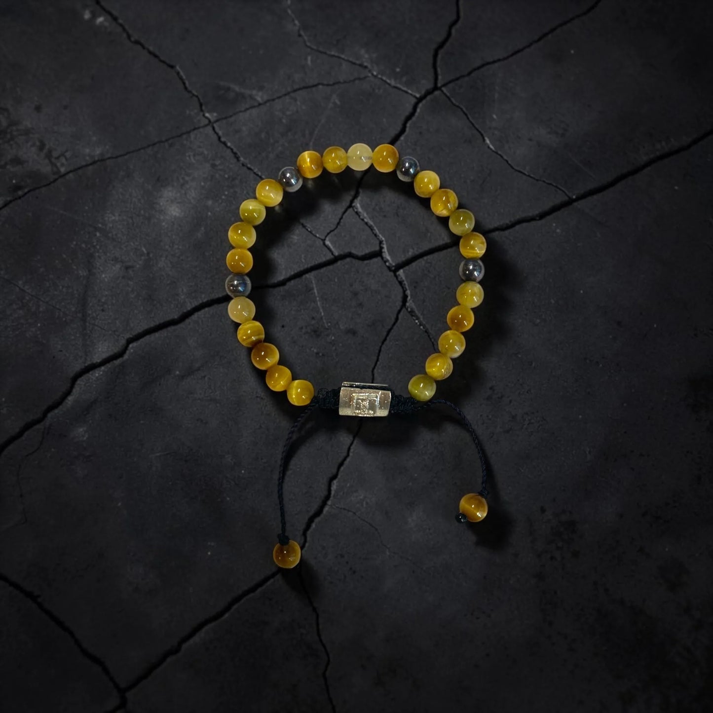 5 BALL BLONDE TIGER EYE BRACELET