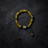 5 BALL BLONDE TIGER EYE BRACELET