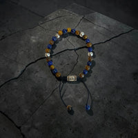 5 BALL COMBINED BEADS LAPISLAZULI AND TIGER EYE