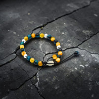 5 BALL COMBINED BLUE AND BLONDE TIGER EYE