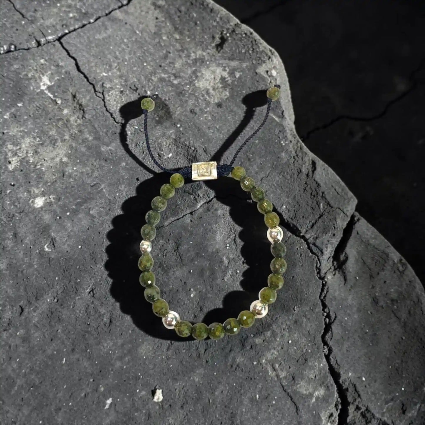 5 BALL GREEN PIRITE BRACELET