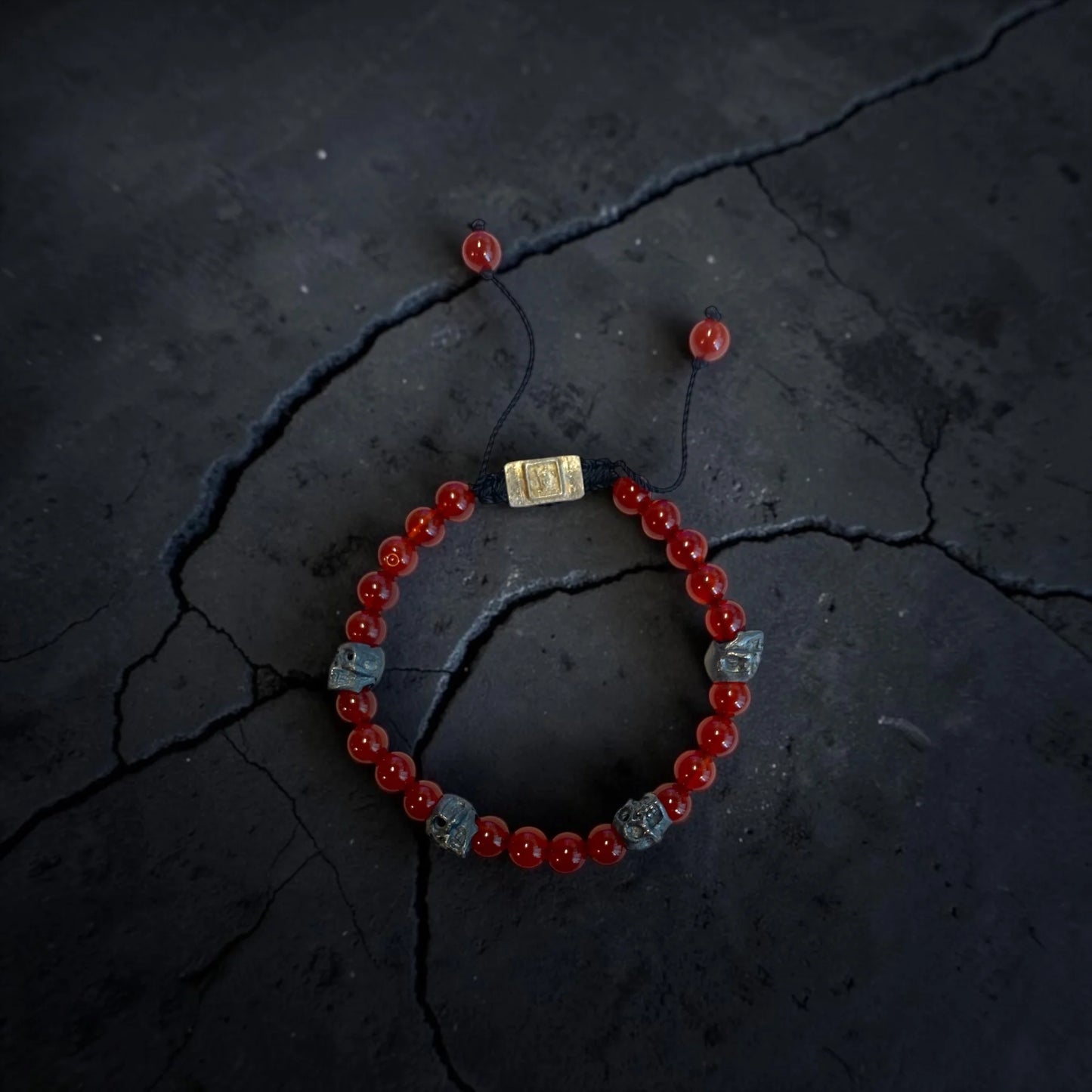 5 SKULLS CORNALINA ROJA