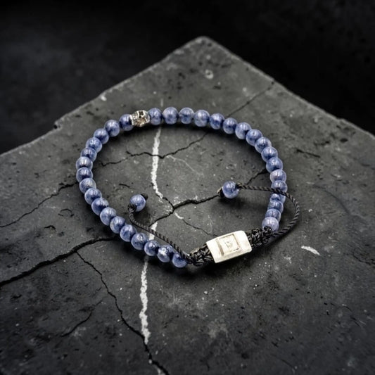 ONE SKULL LAPISLAZULI BRACELET