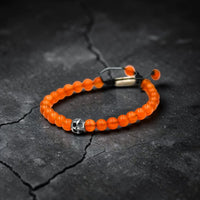 ONE SKULL ORANGE CORNALINE BRACELET