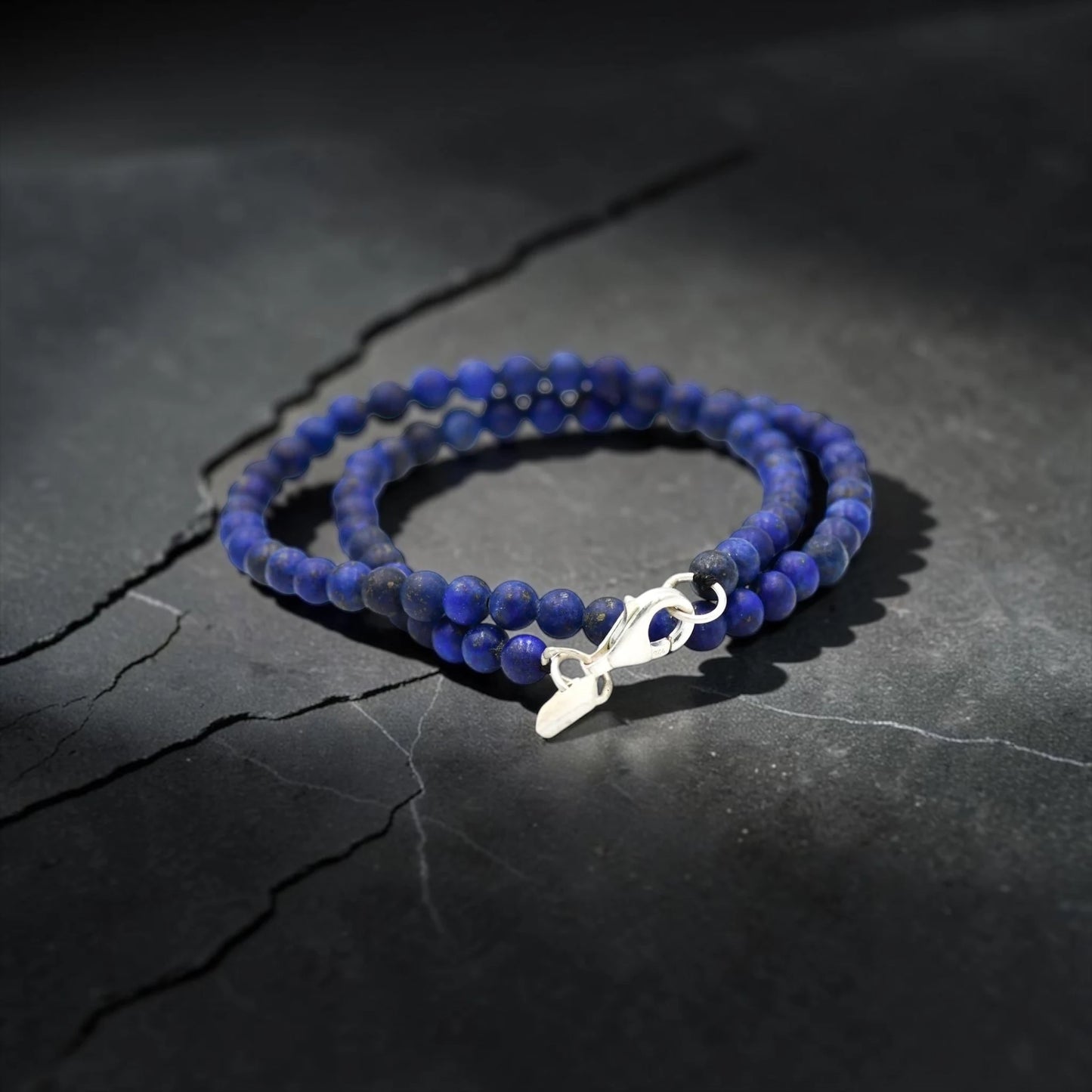 DOUBLE LAPISLAZULI MATTE BRACELET