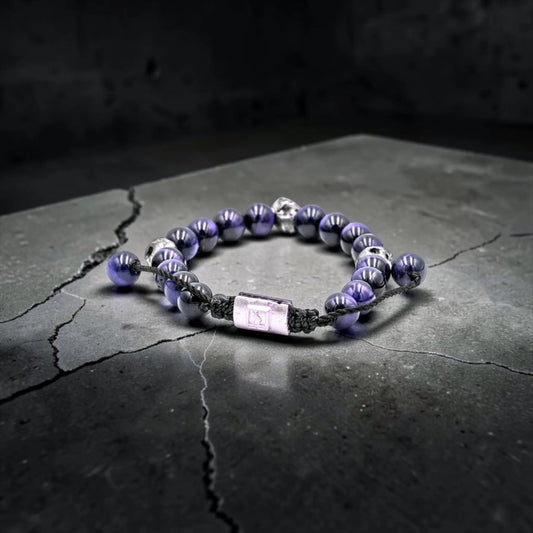 5 SKULLS OJO DE TIGRE AZUL BRACELET