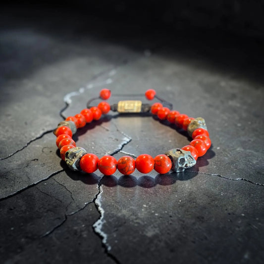 5 SKULLS HOWLITA ROJA BRACELET