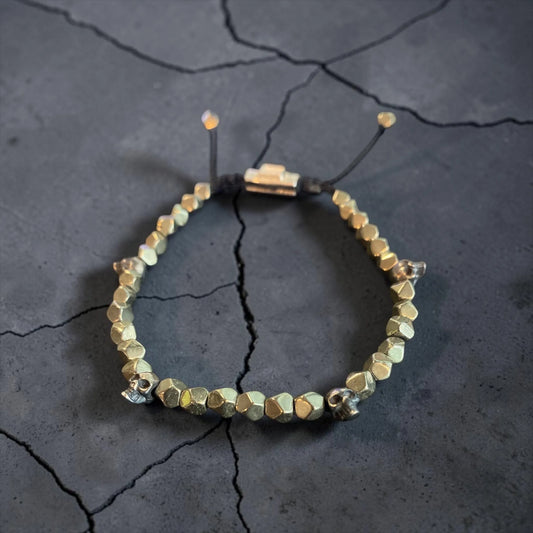 5 SKULLS PIRITE BRACELETE