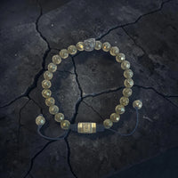 ONE SKULL FLAKED PIRITE BRACELET