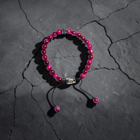 ONE SKULL TIGER EYE PINK BRACELET