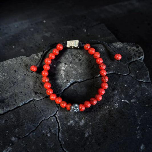 ONE SKULL HOWLITA ROJA BRACELET
