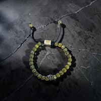 ONE SKULL GREEN PIRITE BRACELET