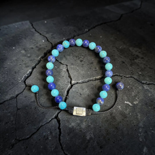 COMBINED BEADS TURQUESA AND LAPISLAZULI
