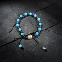 COMBINED BEADS TURQUESA AND BLUE TIGER EYE