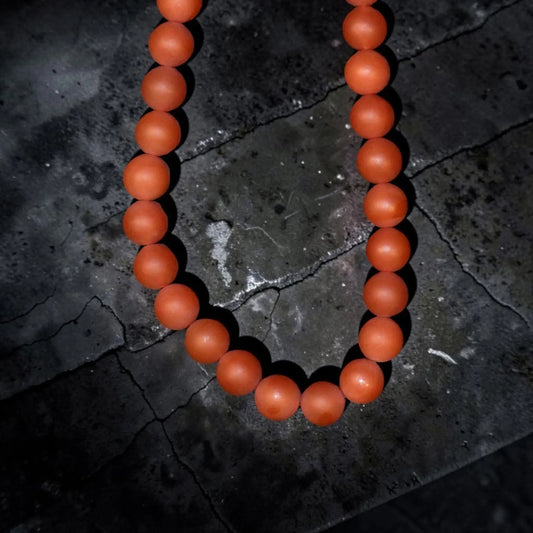 BIG ORANGE CORNALINA MATTE NECKLACE